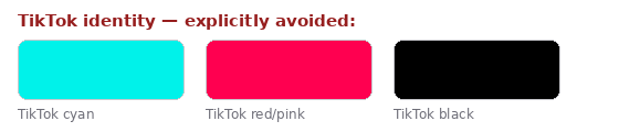 TikTok palette, avoided